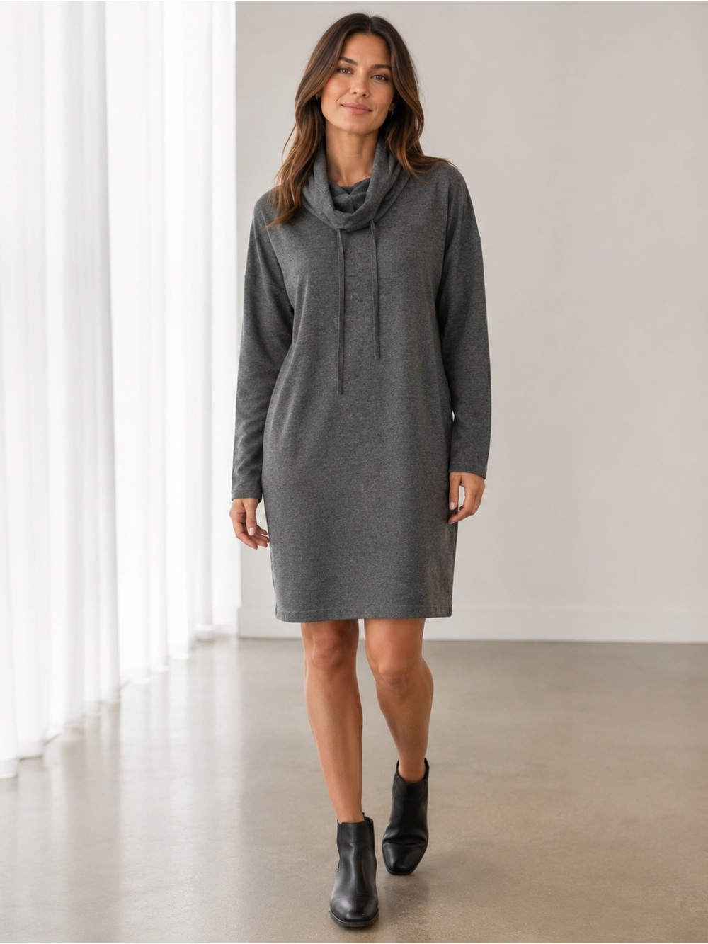 Banana republic Gray turtleneck long Sleeve sweater Dress